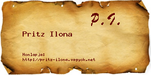Pritz Ilona névjegykártya