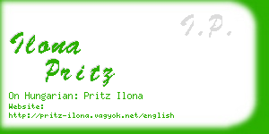 ilona pritz business card